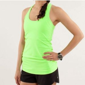 Neon lululemon workout tank